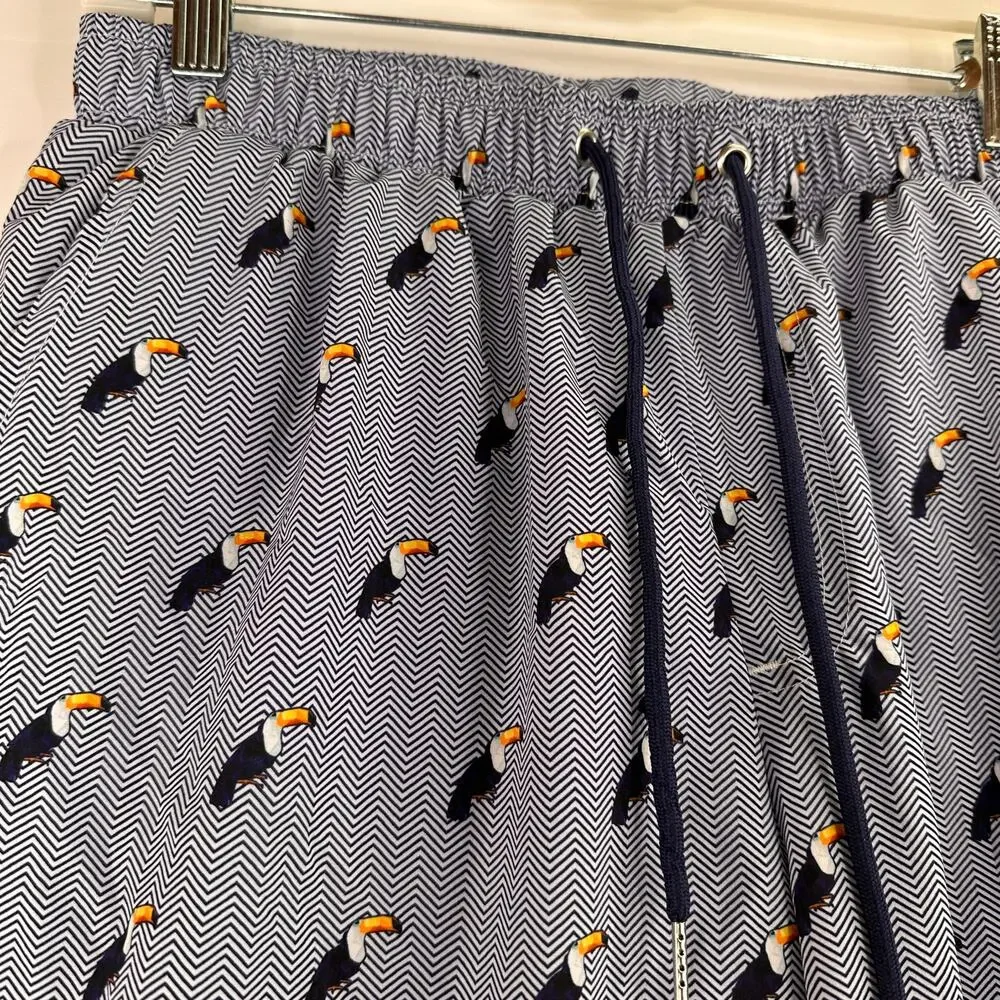 Mosmann Australia Men's Toucan Bird Swim Trunks Size Large
